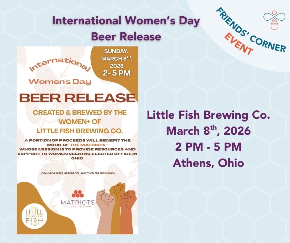 Join us for an event to celebrate International Women's Day at Little Fish Brewing Co., in Athens, Ohio.